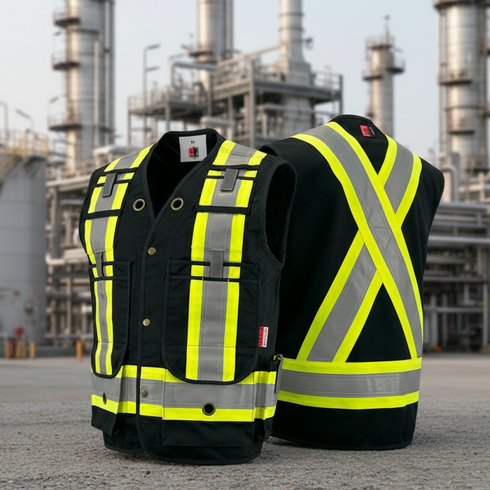 Atlas AR/FR Black Surveyor Vests 2272BLK