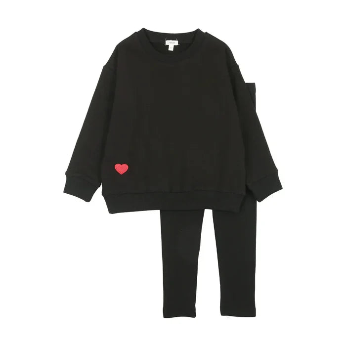 Ribbed Velour Sweatshirt Girls
