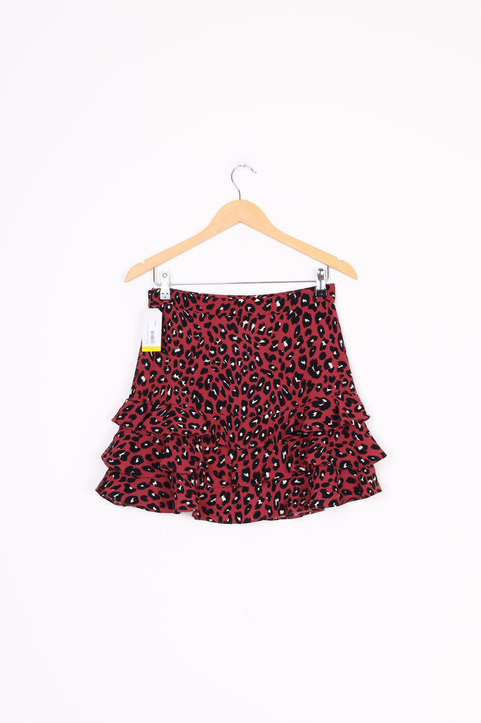 Seeking Lola Womens Red Mini Skirt Size 8