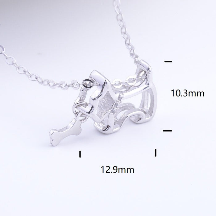 925 Sterling Silver Westie Necklace