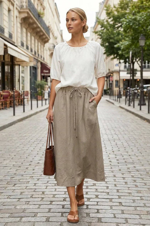 A-Line Midi Skirt