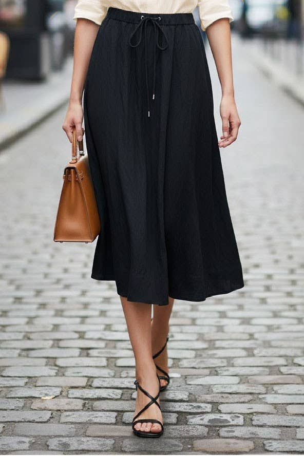 A-Line Midi Skirt