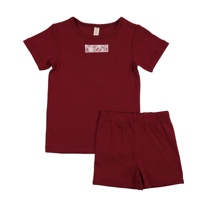 Abstract Vine Short Sleeve Lounge Set