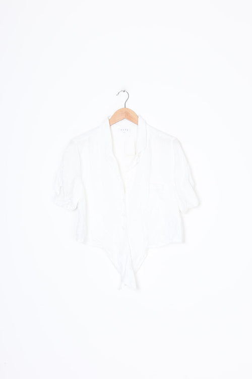 Aere Womens White Top Size 12