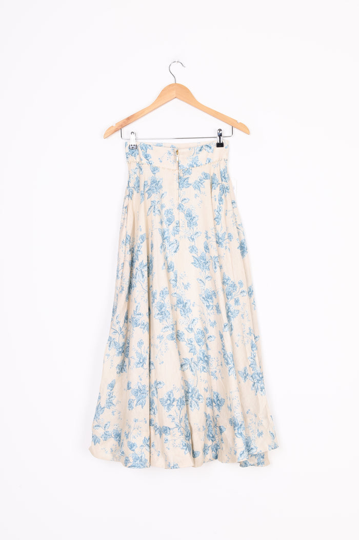 Agua by Agua Bendita Womens Cream Maxi Skirt Size XS