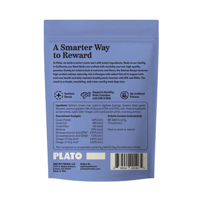 Plato air-dried meat sticks salmon recipe 10oz back of package
