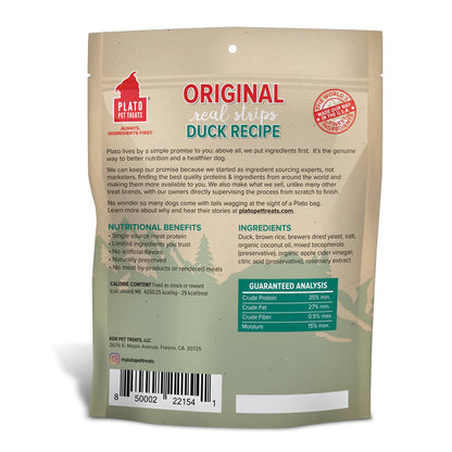 Original Real Strips Duck 18oz back of bag