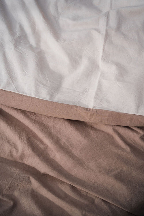 Almond Palette Reversible Duvet Cover Set