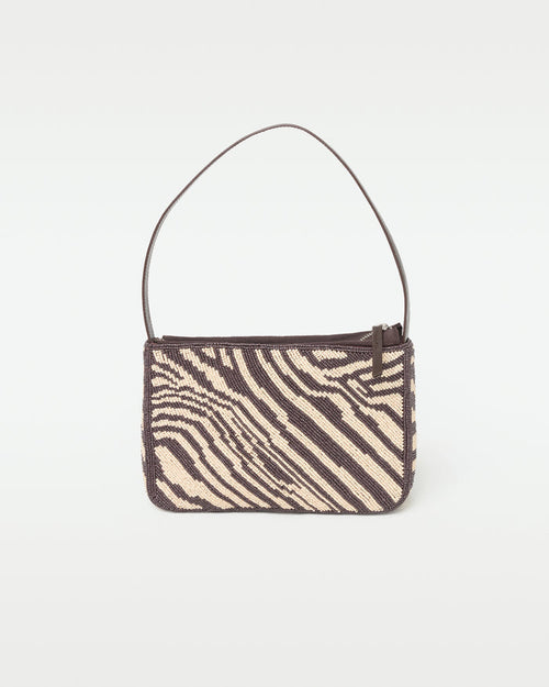 Off-model front view of the animal print Alora Bag.