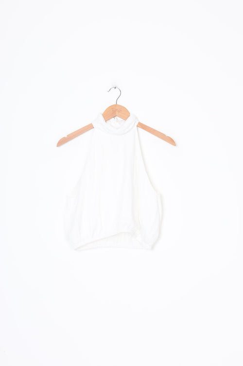 Amaya Womens White Top Size 12