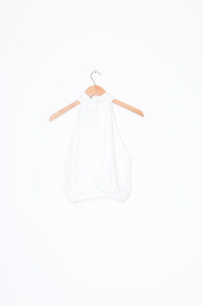 Amaya Womens White Top Size 12