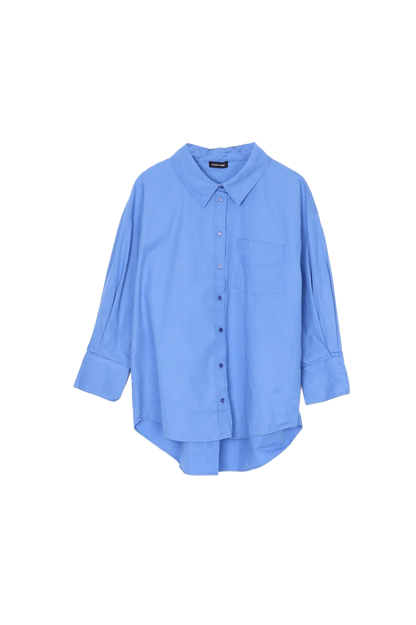 Anine Bing Womens Blue Shirt Size XL