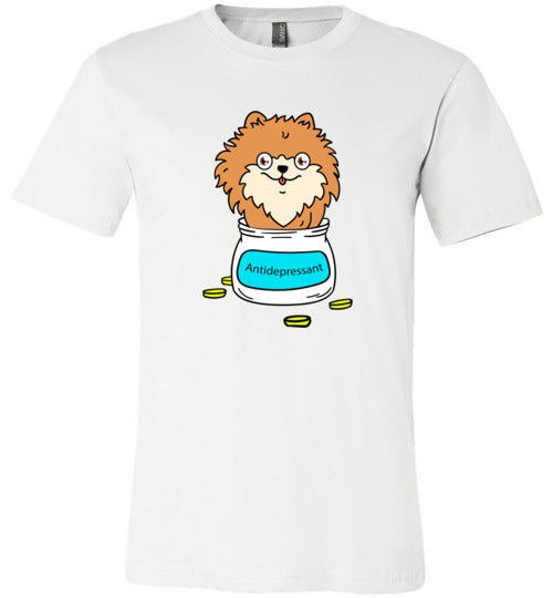 Antidepressant Pomeranian Premium Fitted Men/Unisex T-shirt