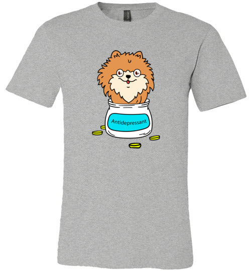 Antidepressant Pomeranian Premium Fitted Men/Unisex T-shirt