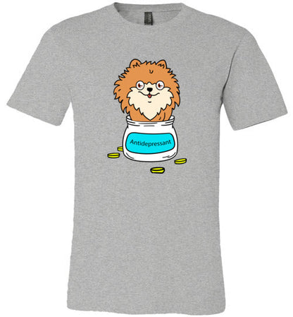 Antidepressant Pomeranian Premium Fitted Men/Unisex T-shirt