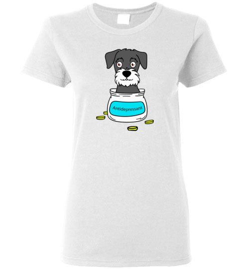 Antidepressant Schnauzer Classic Lady T-shirt
