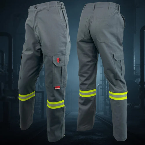 Atlas AR/FR Grey Cargo Pants W/ Reflective 4052GR