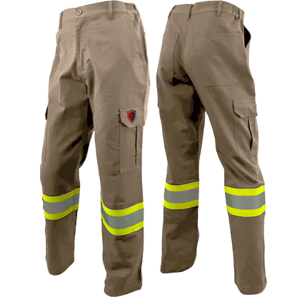 Atlas AR/FR Khaki Cargo Pants W/ 4" Striping 4054KK