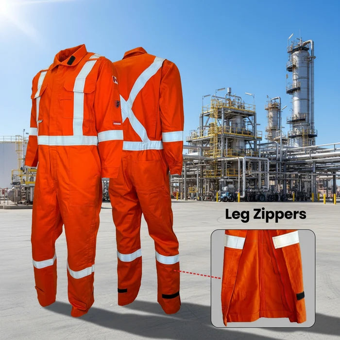 Atlas Guardian Orange AR/FR Mens Coveralls w/ Leg Zippers 1272OR