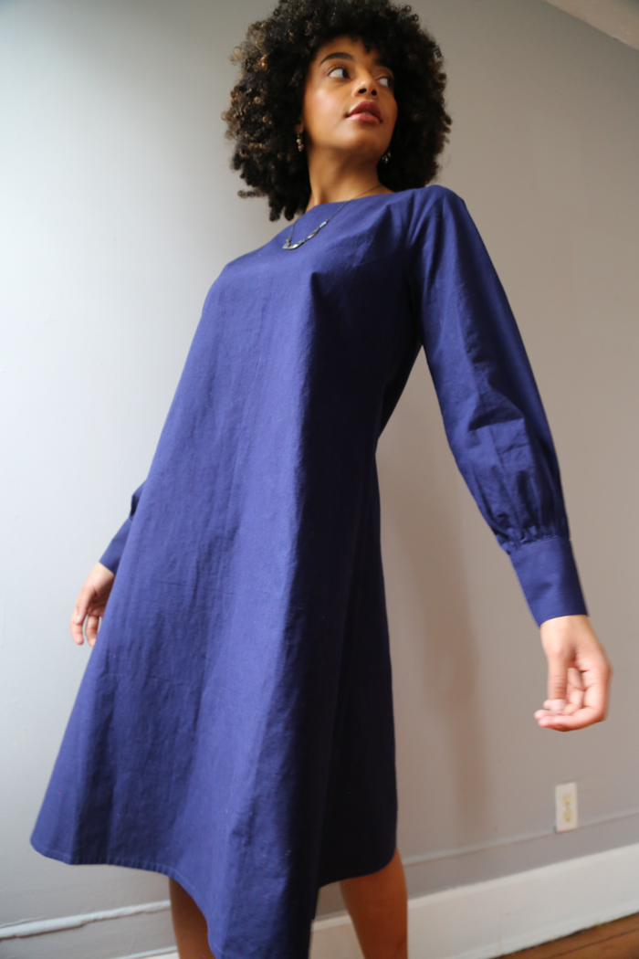 Ave Boat Dress in Blue Depth
