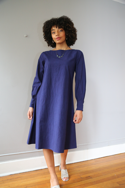 Ave Boat Dress in Blue Depth