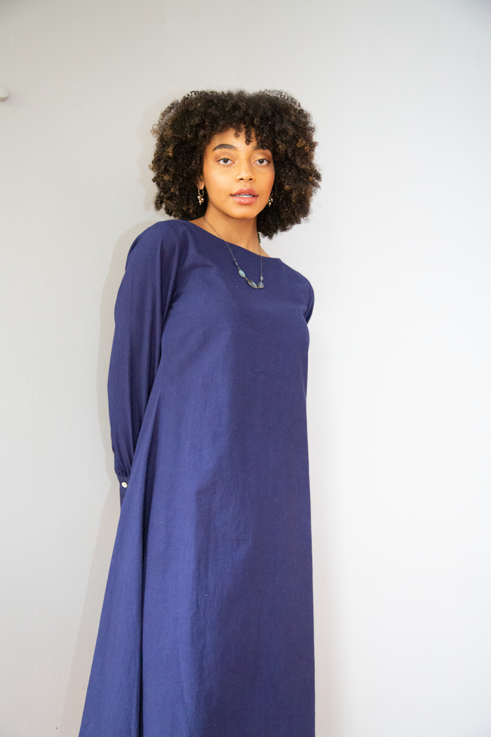 Ave Boat Dress in Blue Depth