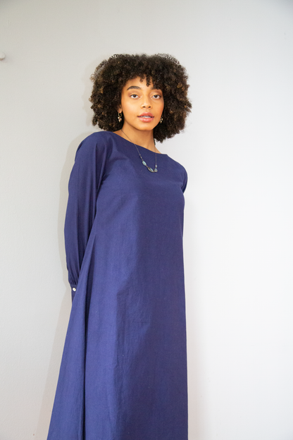 Ave Boat Dress in Blue Depth