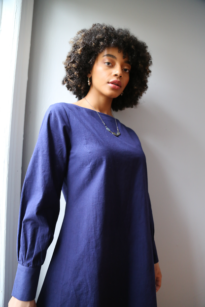 Ave Boat Dress in Blue Depth
