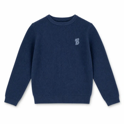 B Patch Knit Top