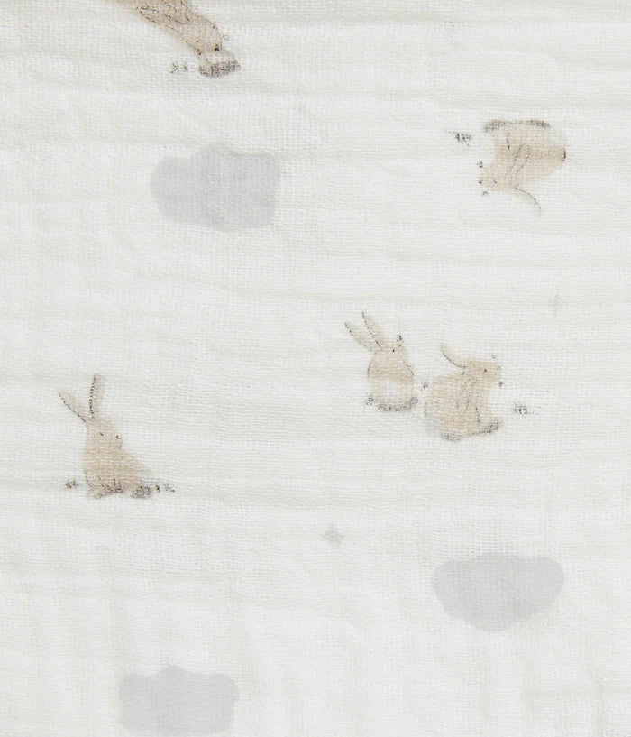 Baby Bath Bundle | Hooded Towel, Wash Cloth | Cloud Bunnies