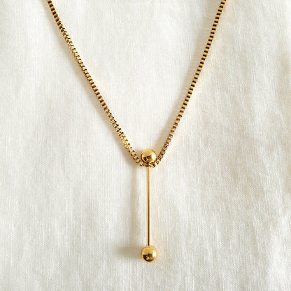 Barbell Gold-Plated Necklace