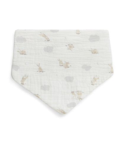 Bib 2 Pack Muslin White Mini Cloud Bunnies