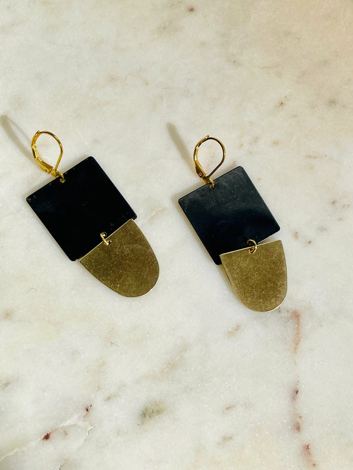 Big Shield Earrings
