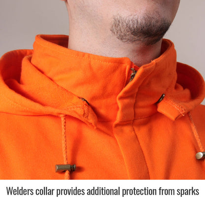 Black Stallion 12 oz. AR/FR Cotton Orange Zip up Hooded Sweatshirt JF1332-OR