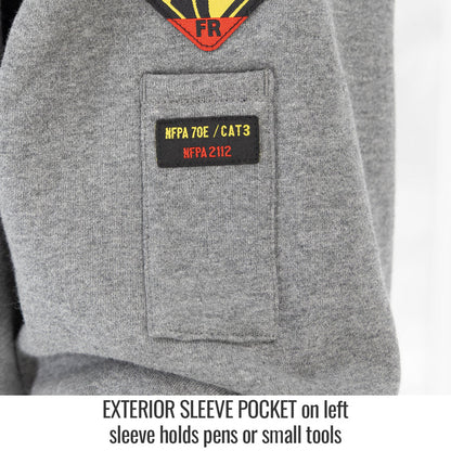 Black Stallion AR/FR Navy Pullover Hooded Sweatshirt JF1340-GY