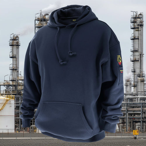 Black Stallion AR/FR Navy Pullover Hooded Sweatshirt JF1340-NV