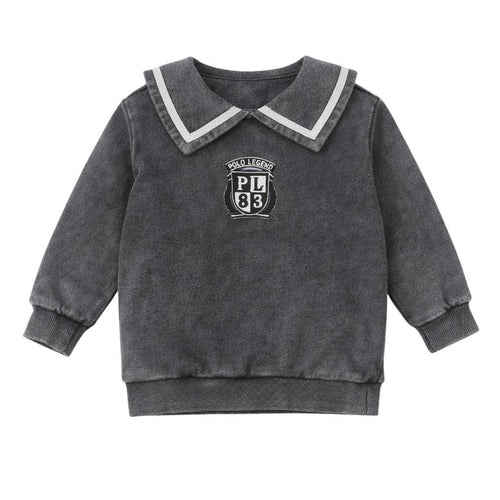 Black Wash Sweatshirt - Girls