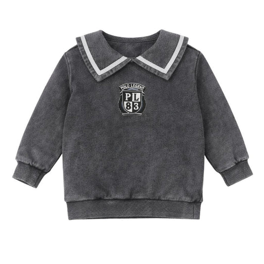 Black Wash Sweatshirt - Girls