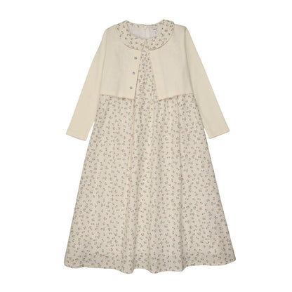 Blooming Elegance Peter Pan Robe Cardigan Set