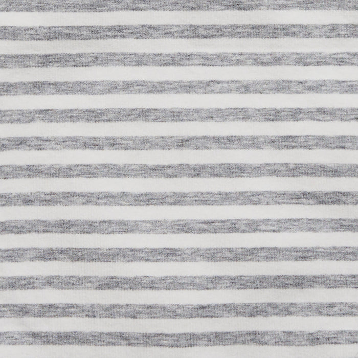 Bodysuit Long Sleeve Cotton Grey Stripe