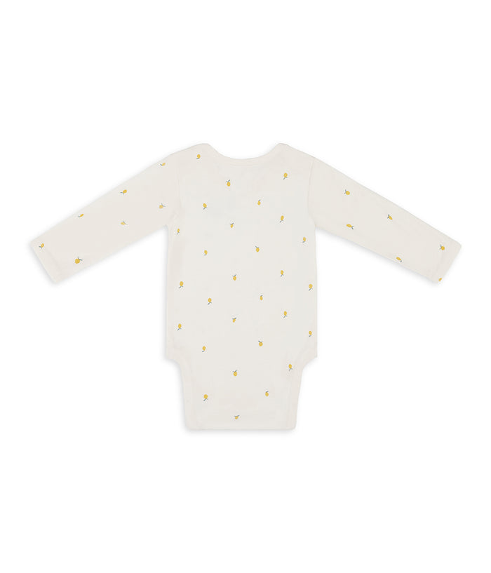 Bodysuit Long Sleeve Viscose from Bamboo Cream Lemons