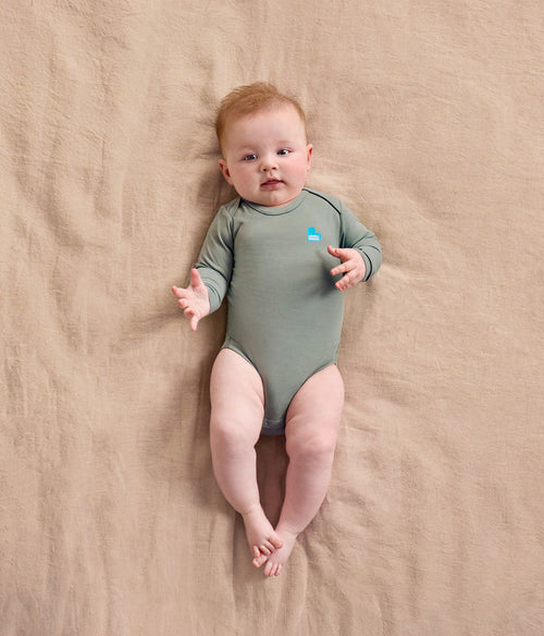 Bodysuit Long Sleeve Viscose from Bamboo Deep Olive