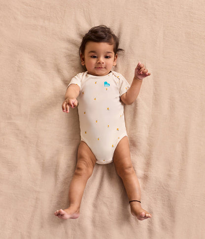 Bodysuit Short Sleeve Viscose from Bamboo Cream Lemons