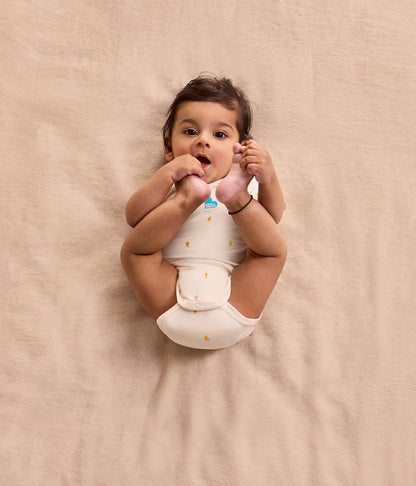 Bodysuit Short Sleeve Viscose from Bamboo Cream Lemons