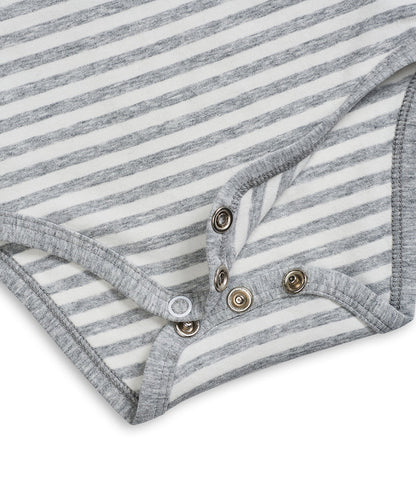 Bodysuit Sleeveless Cotton Grey Stripe