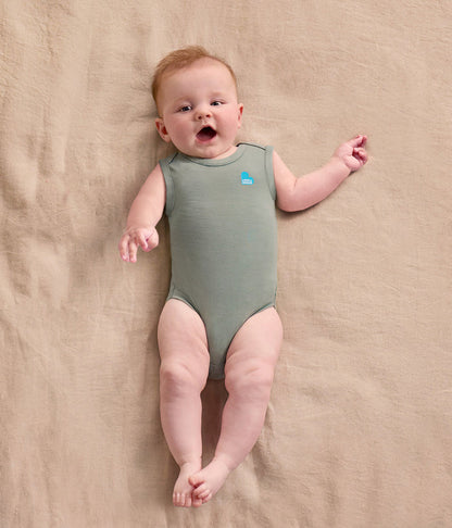 Bodysuit Sleeveless Viscose from Bamboo Deep Olive