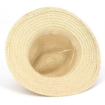 Boho Stone Band Straw Hat: BG