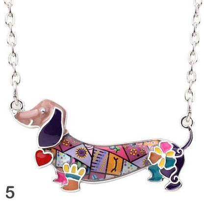 Bonny Colorful Dachshund Necklace