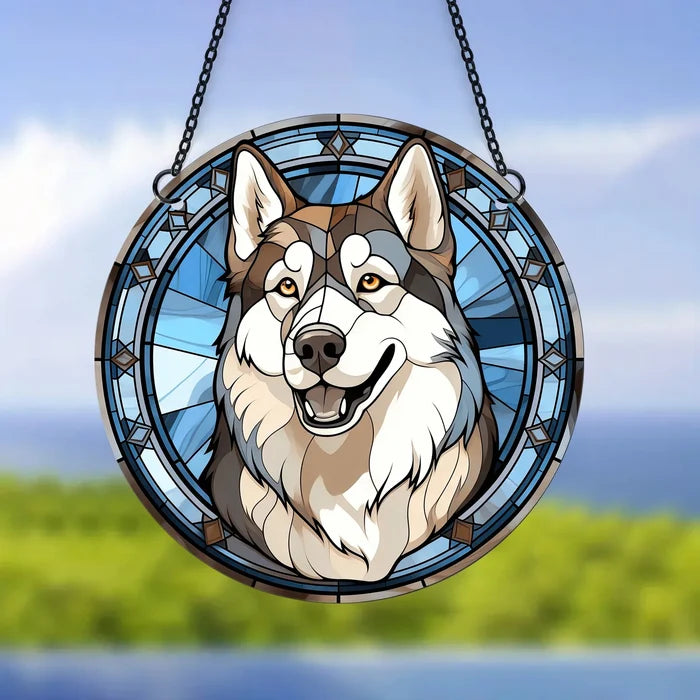 siberian huskie / 15cmx15cm/6"x6"