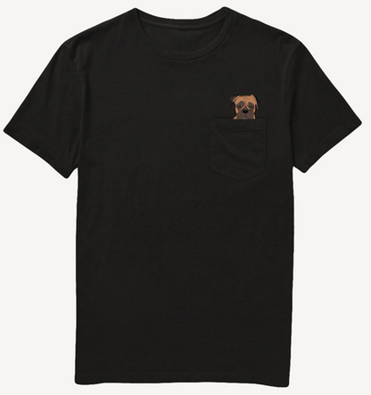 Boxer Dog In Pocket T-shirt